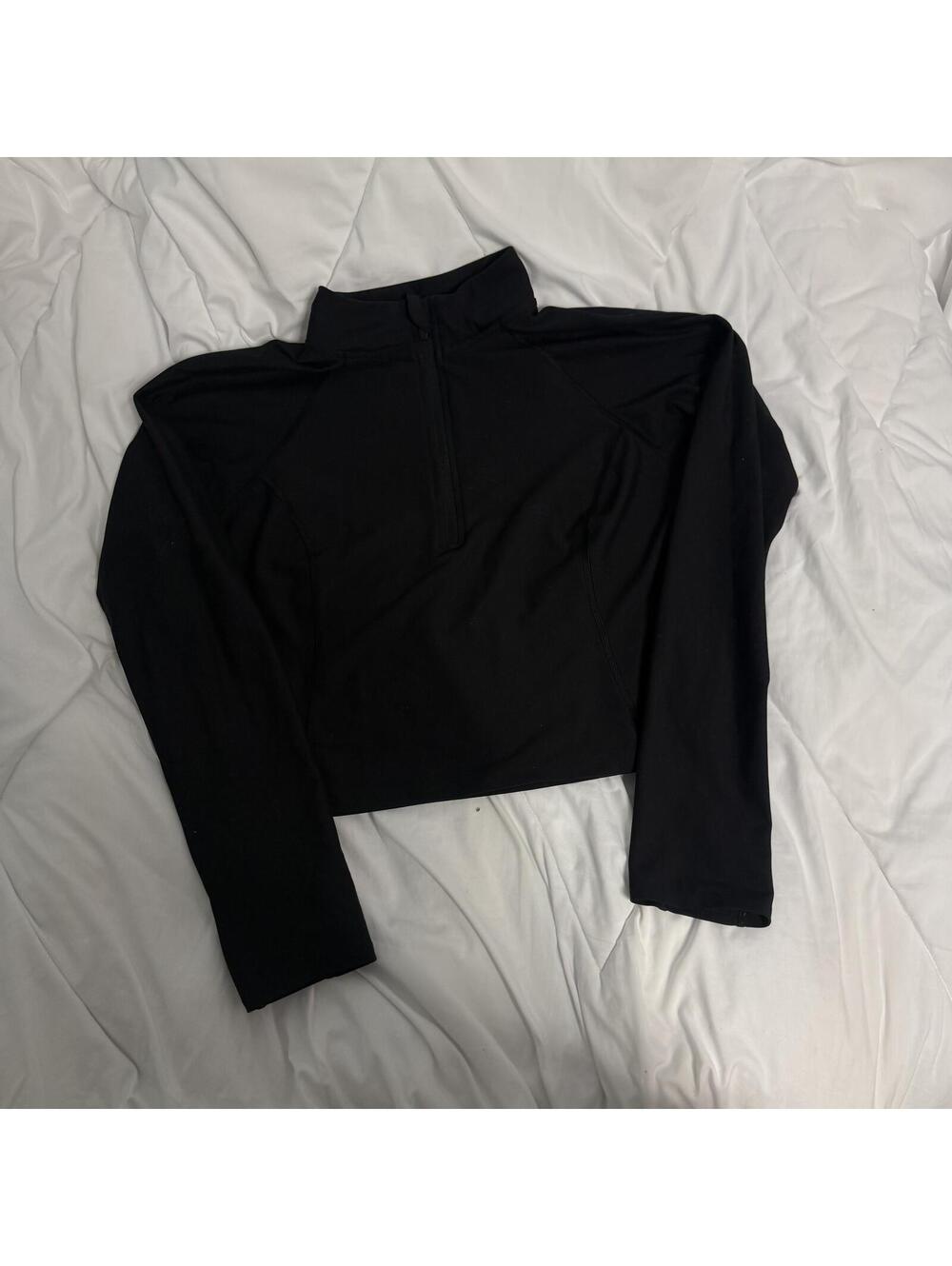 old navy active black quarter zip active top large